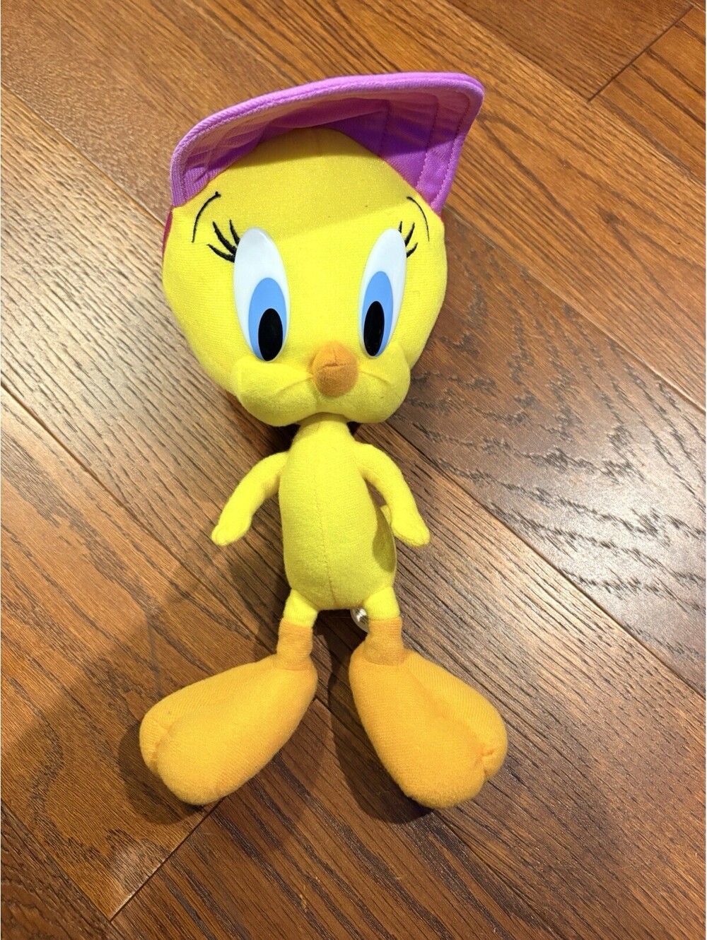 2011 Nanco Looney Tunes 12”Plush Tweety Bird Wearing a Baseball Cap, Stuffed Toy